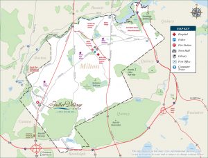 Map of Milton, MA