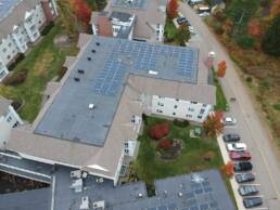 solar panels on top of apartments