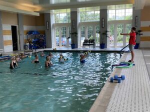 water aerobics class