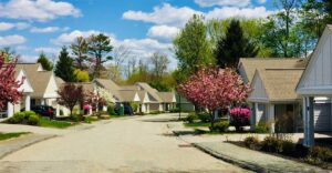 street with Villas at Fuller Village