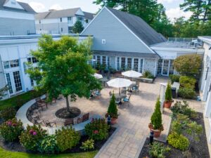 Fuller Village patio area