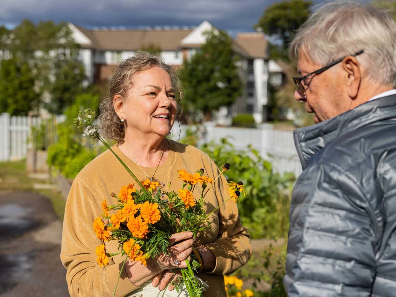 senior couple outdoors